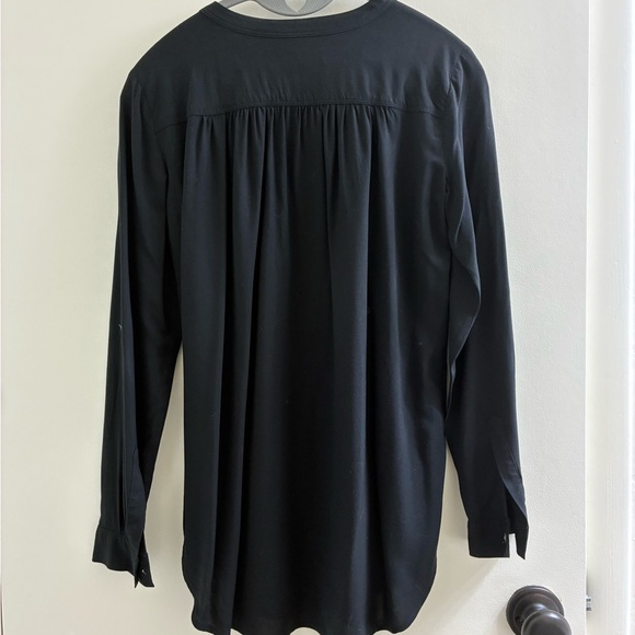 LOFT Black Button-Up Top, Size XS - Picture 7 of 8